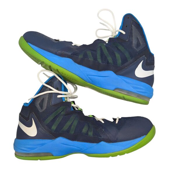 NIKE AIR MAX STUTTER STEP 2 BLUE ELECTRIC GREEN NAVY 653455-400 Size 12 - Picture 5 of 8